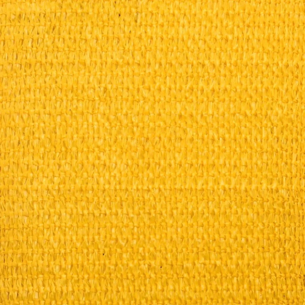 sárga négyszögletű HDPE napvitorla 160 g/m² 4x7 m