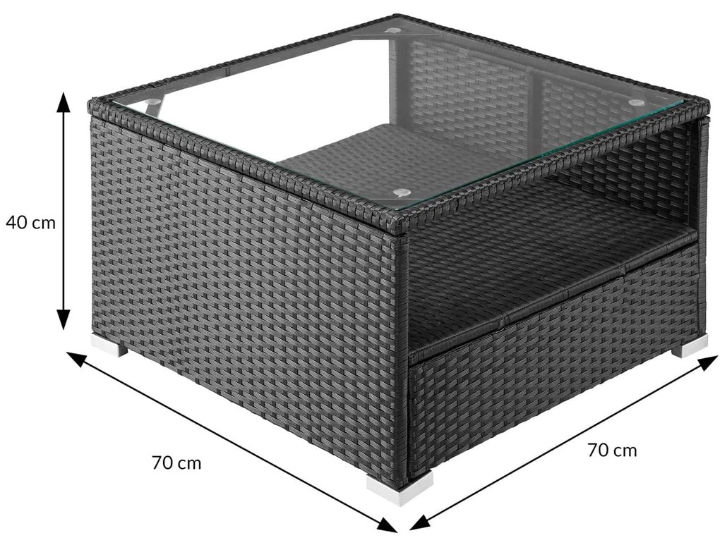 Casaria® Agen II kerti rattan bútor szett