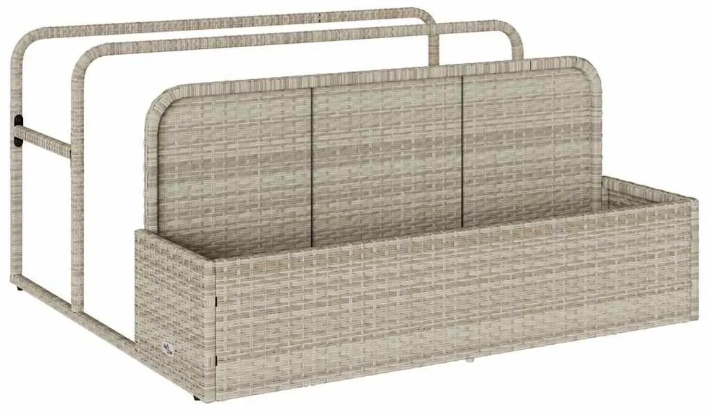 világosszürke polyrattan medence melletti úszótároló