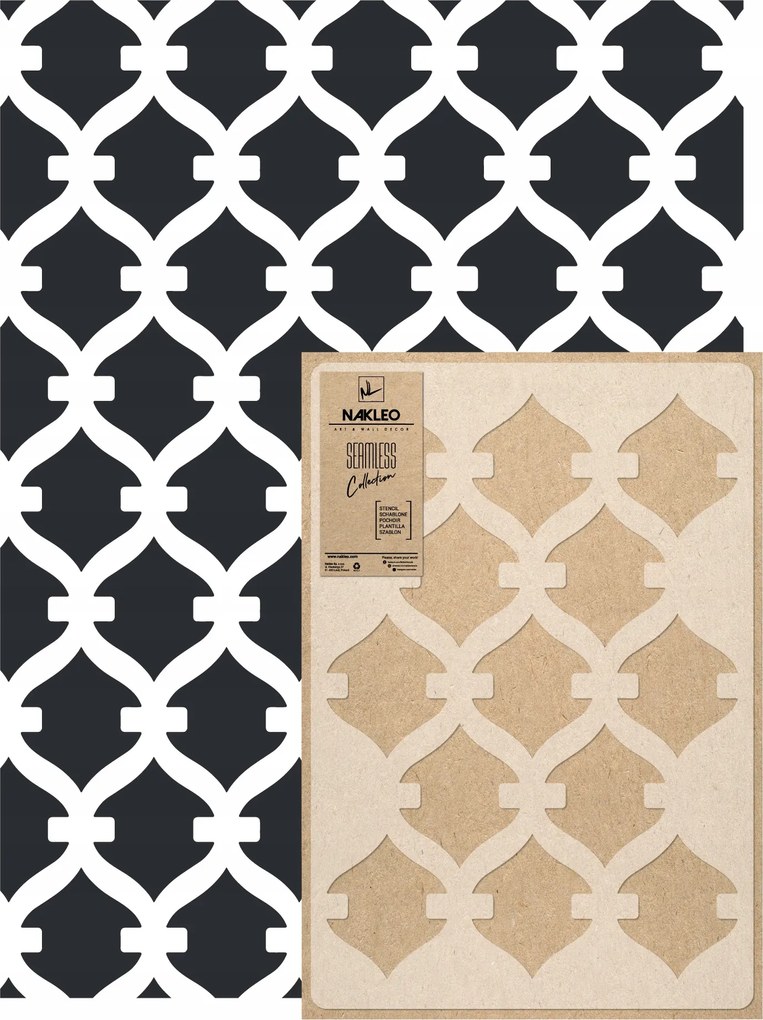 Festősablon Ismételhető Többször felhasználható 59x95cm Tapéta Marokkói Oasis