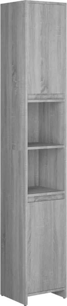 vidaXL szürke sonoma színű szerelt fa fürdőszobaszekrény 30x30x83,5 cm