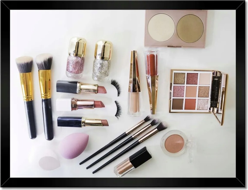 Poszter keretben 40x30 Ecset rúzs rózsa púder