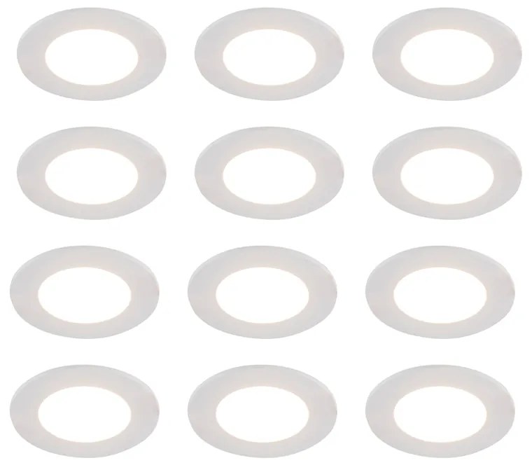 12 db-os fehér beépíthető spotlámpa szett LED Dim to Warm 7W IP65 - Blanca
