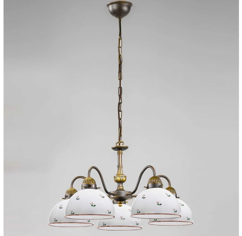 Kolarz 731.85.69 - Csillár láncon NONNA 5xE27/75W/230V piros