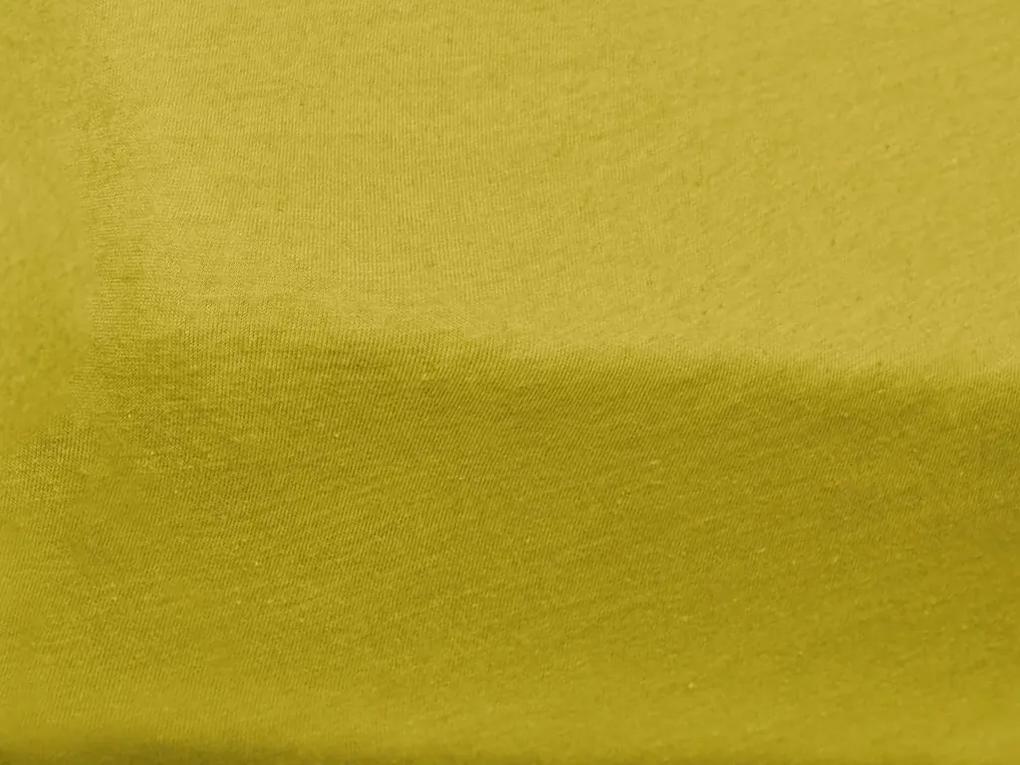 Jersey gyerek lepedő kiságyba sárga 70x140 cm