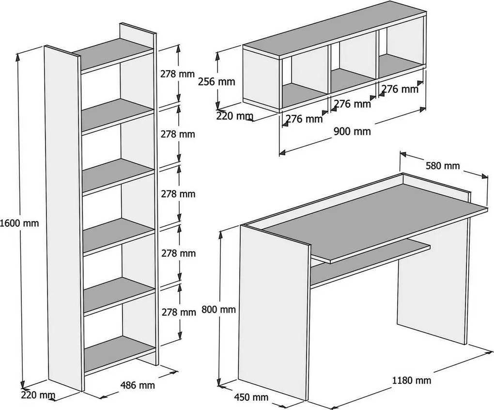 Hera White íróasztal