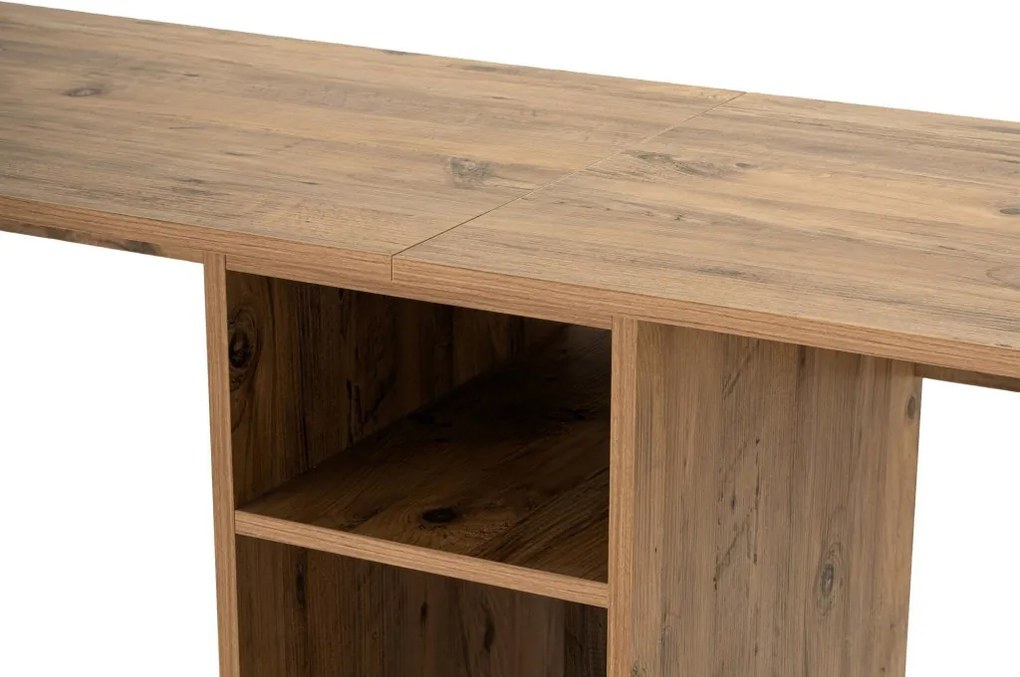 Twin Study Desk - atlanti fenyő/fekete íróasztal