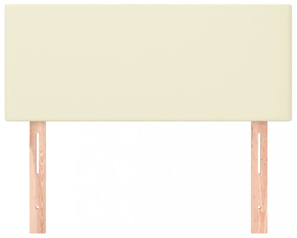 krémszínű műbőr fejtámla 90x5x78/88 cm