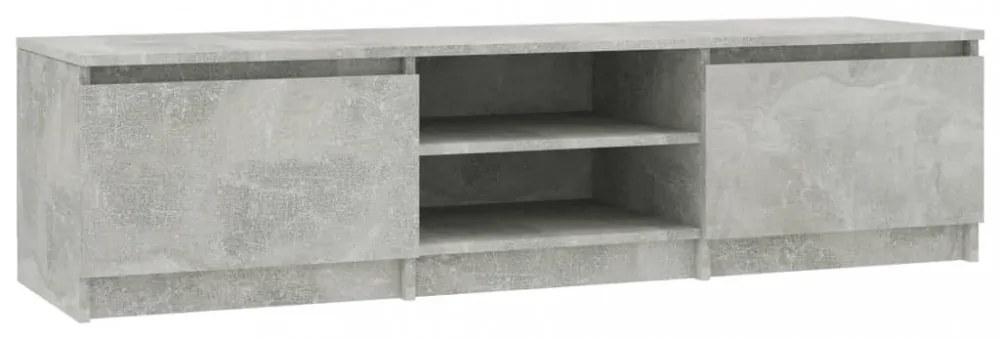 betonszürke szerelt fa TV-szekrény 140 x 40 x 35,5 cm