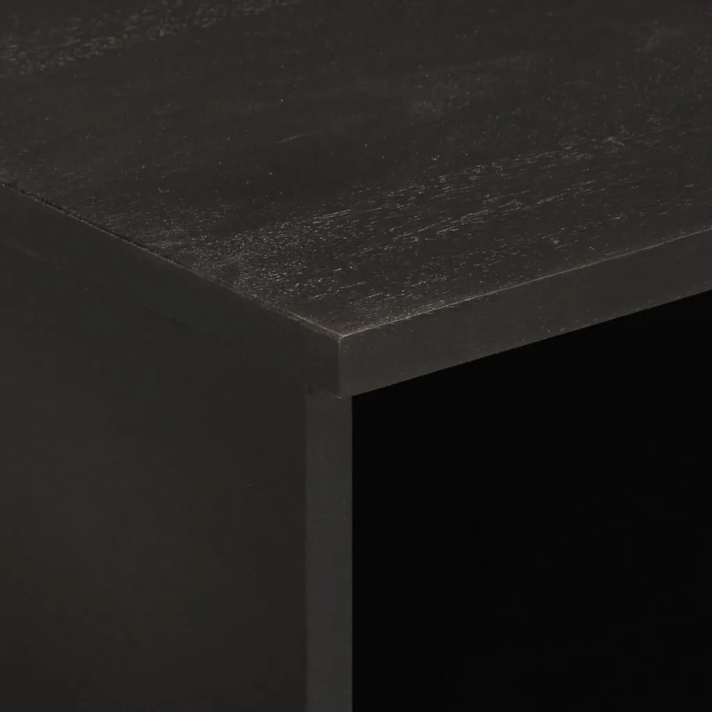 fekete tömör mangófa TV-szekrény 100 x 33 x 46 cm