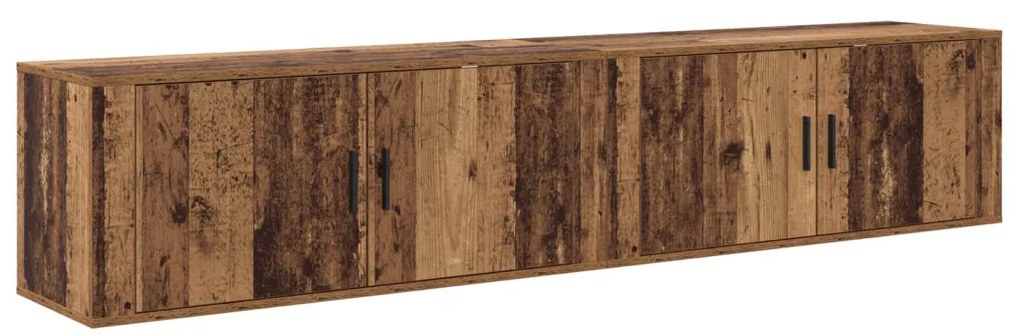 vidaXL Fali TV szekrény szett 2 pcs Öreg fa 100 x 34,5 x 40 cm Faanyag