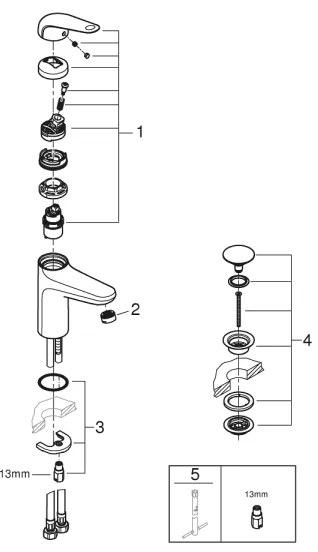 GROHE 24327001 - SWIFT mosdócsaptelep, M-es méret, fényes króm