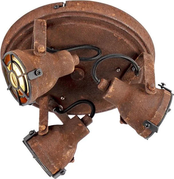 Okos mennyezeti lámpa rozsdabarna színben, 3 WiFi GU10-zel - Sorra