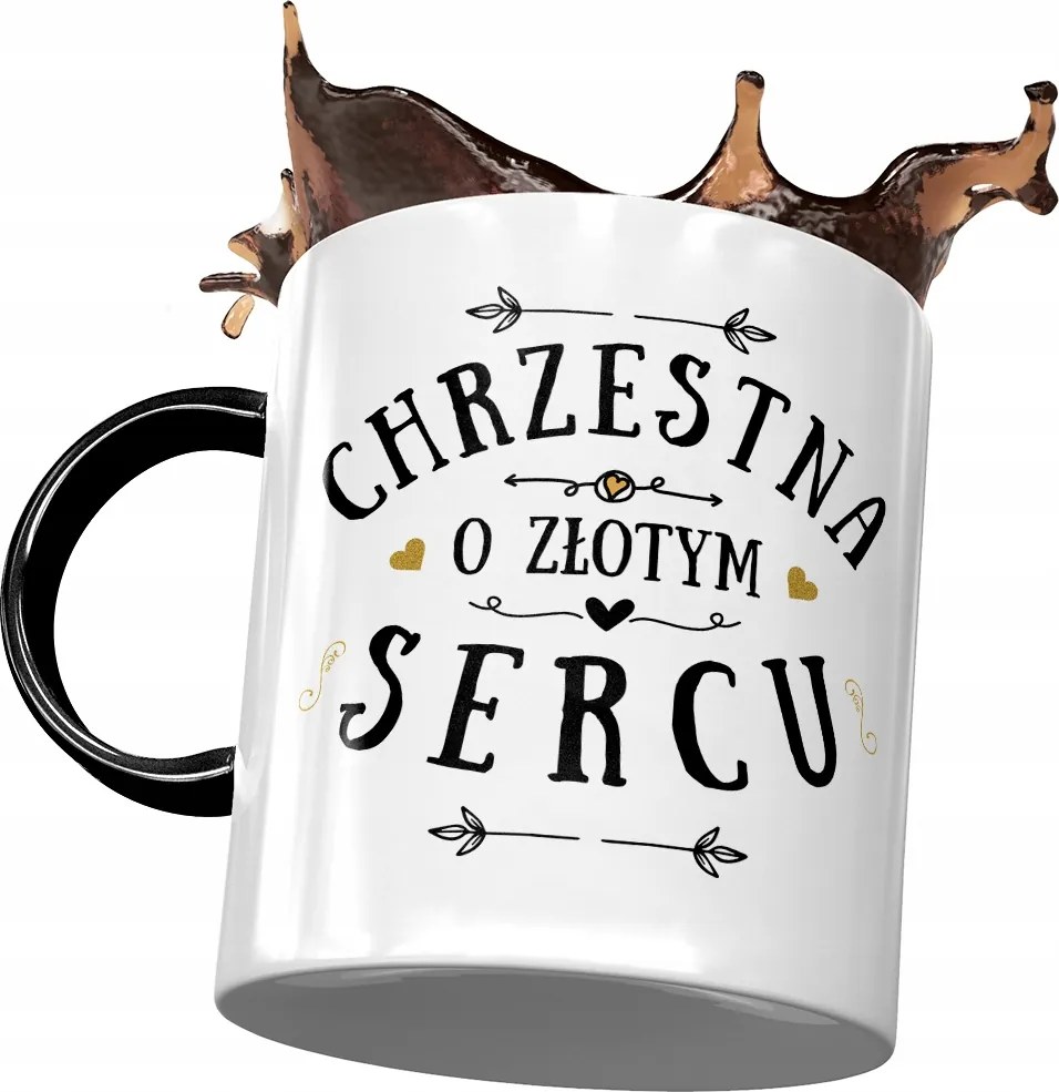 Fekete Bögre Keresztelőre Születésnapra Ajándék Nyomtatott Fotóval