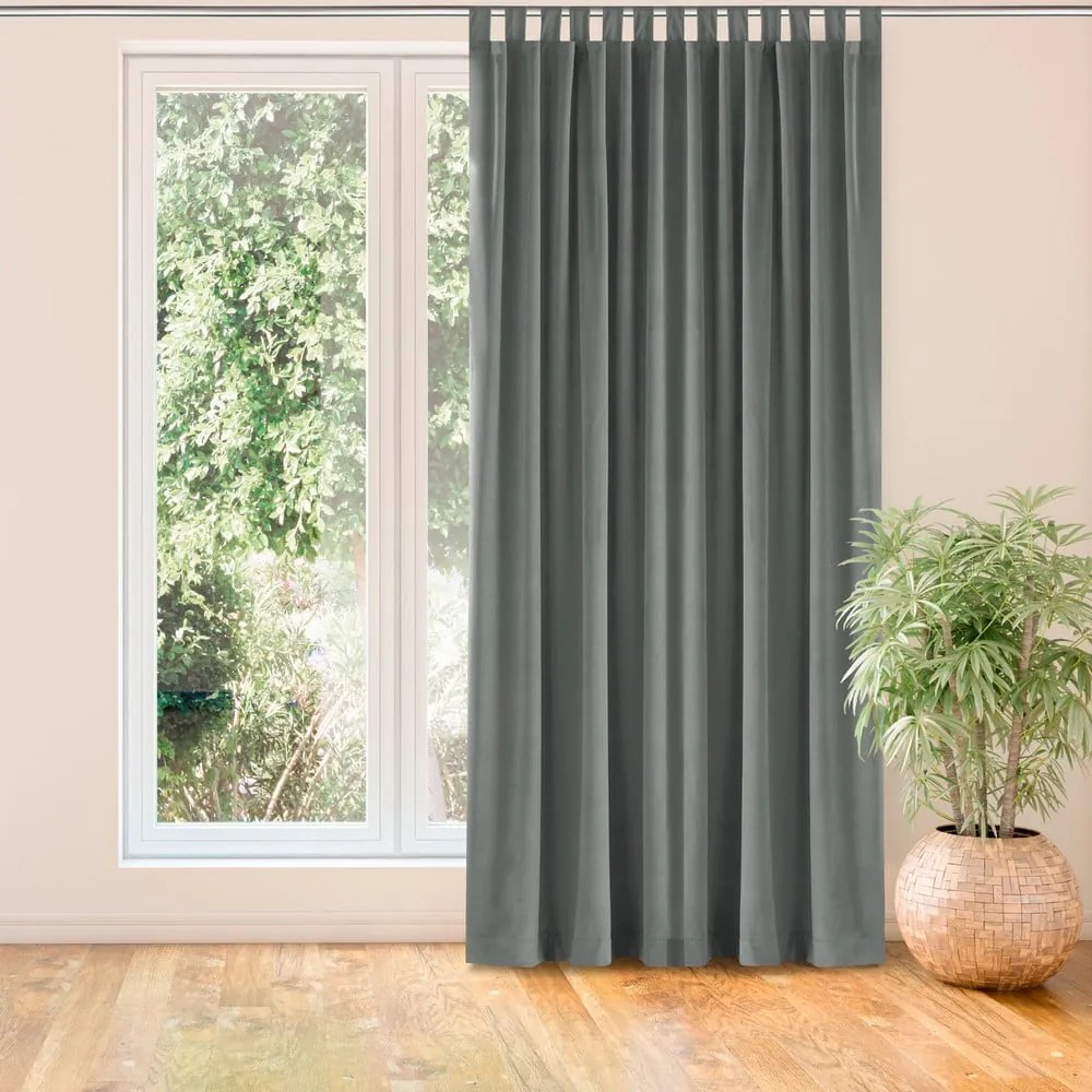 Antracitszürke függöny 200x270 cm Vila – Homede