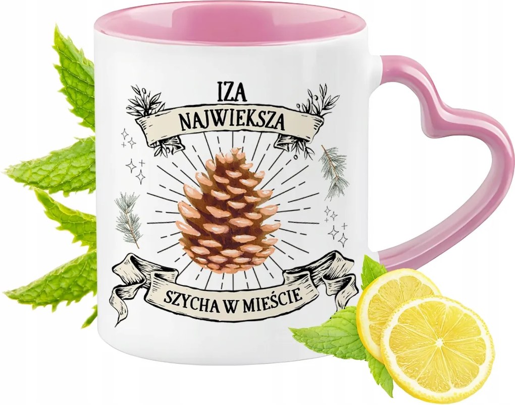 Iza Bögre Rózsaszín Szív Alakú Füllel Kávé Ajándék