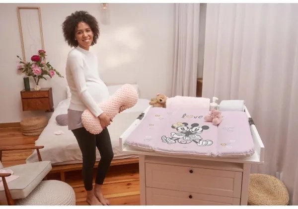 CebaBaby - Pelenkázó lap háromszöges DISNEY 70x50 cm rózsaszín