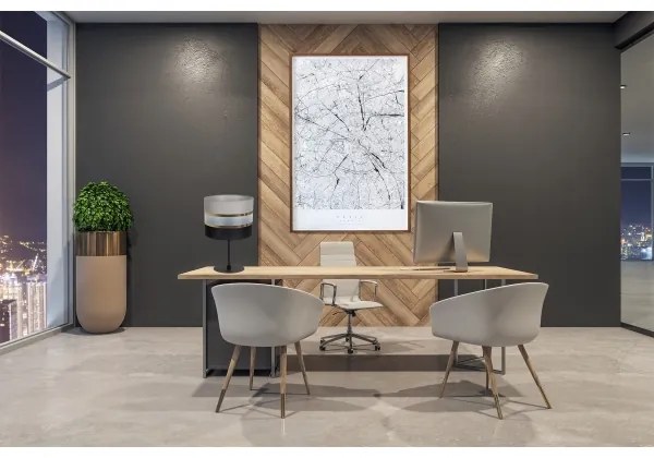 Asztali lámpa CORAL 1xE27/60W/230V fekete/szürke