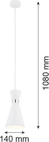 ARGON 3892 LUKKA Egyágú Függesztett Lámpa Fém E27 IP20