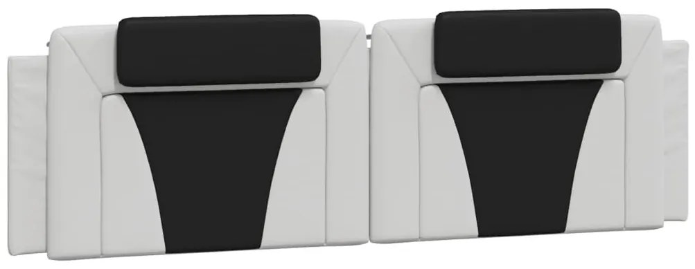 fehér és fekete ágykeret Viana LED-ekkel matrac nélkül 180 x 200 cm