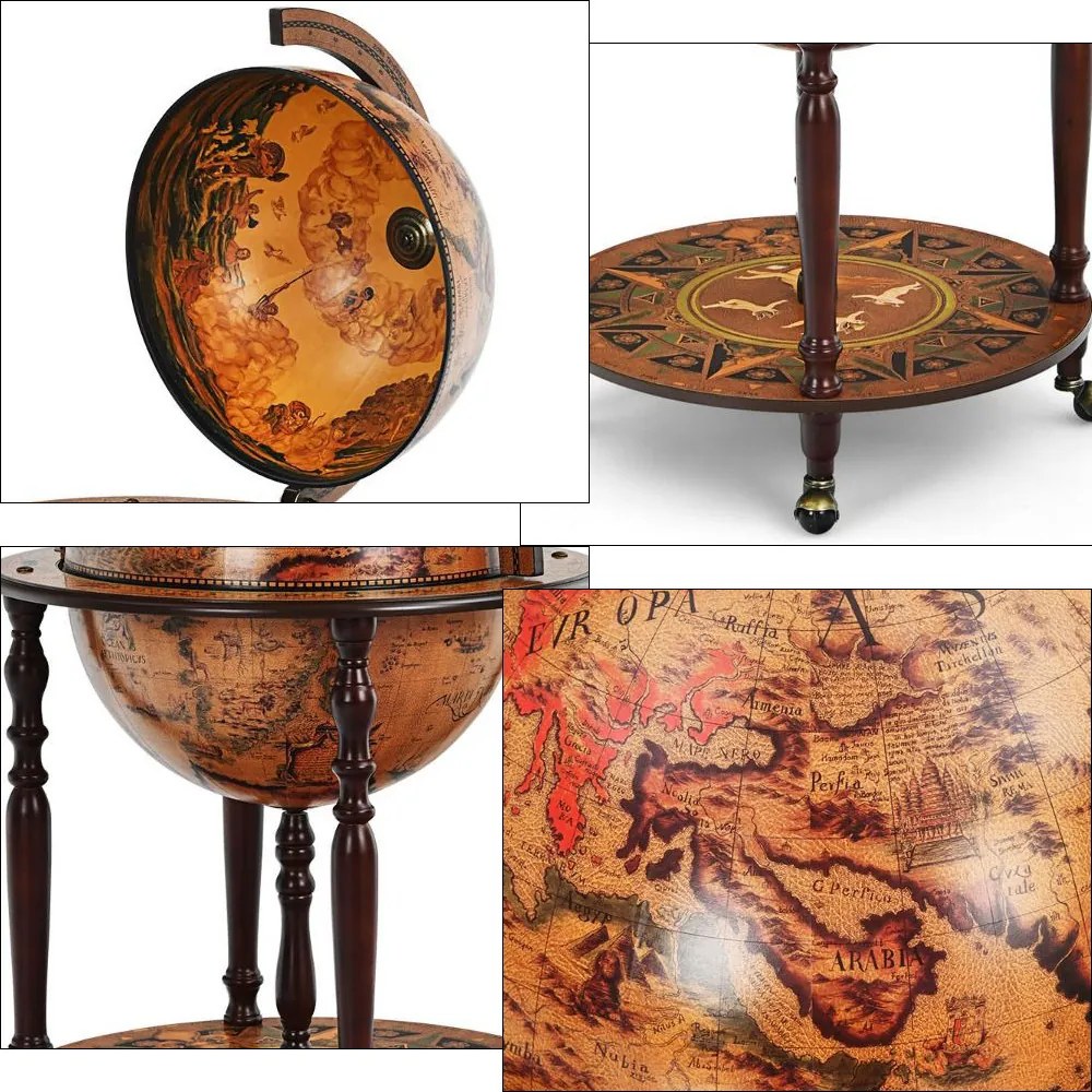 Földgömb alakú bárszekrény