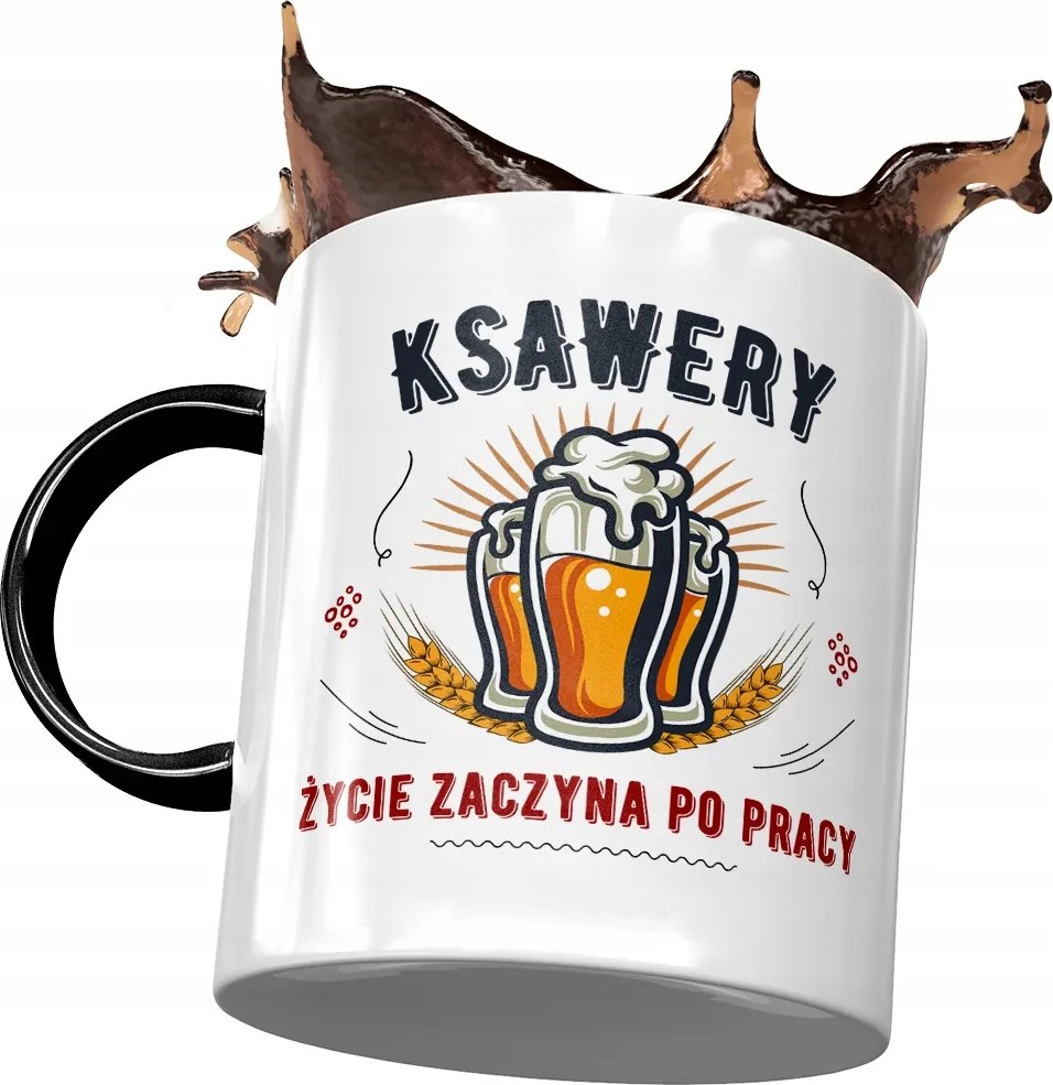 Fekete Bögre Xavér Férj Kollégának Ajándék Nyomtatott Fotóval