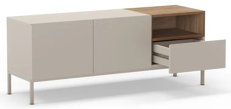 Krémszínű TV-állvány 140x55 cm Cailin – Marckeric