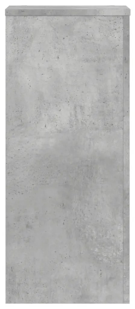 2 db betonszürke szerelt fa növénytartó állvány 30 x 30 x 70 cm