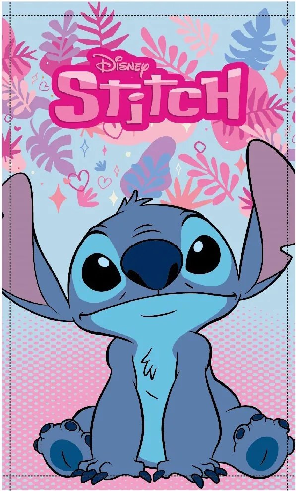 Disney Lilo és Stitch, A csillagkutya Pink Paradise kéztörlő, arctörlő, törölköző 30x50cm