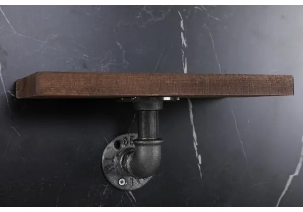 KÉSZLET 3x Fali polc BORURAF fenyő/fekete