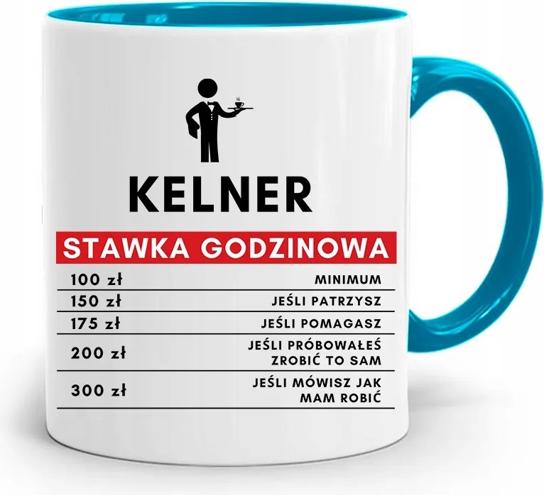 Pincérnek Kék Bögre Óradíj fényképes nyomtatással