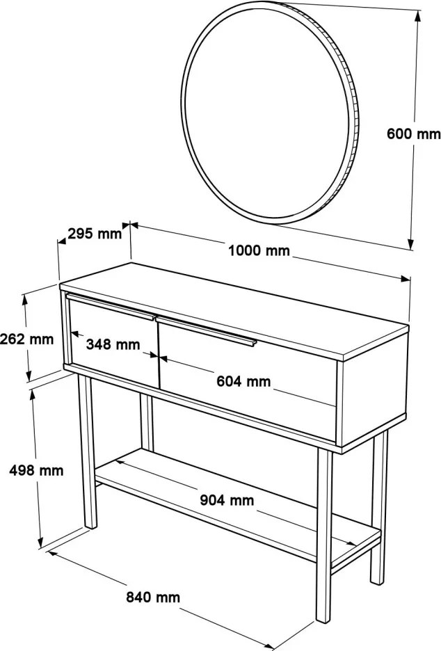 Komód, 100 cm – On12-S