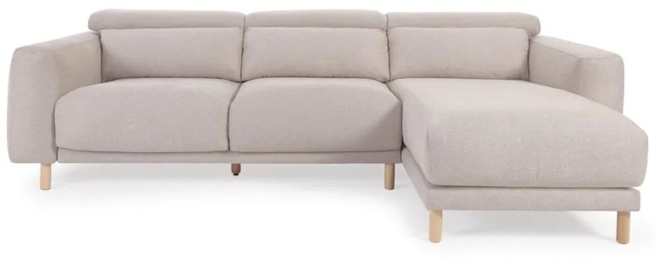 Bézs sarokkanapé (jobb oldali) Singa - Kave Home