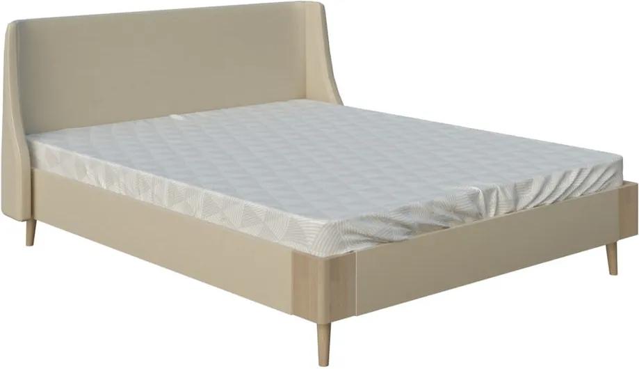Lagom Side Soft bézs kétszemélyes ágy, 180 x 200 cm - AzAlvásért