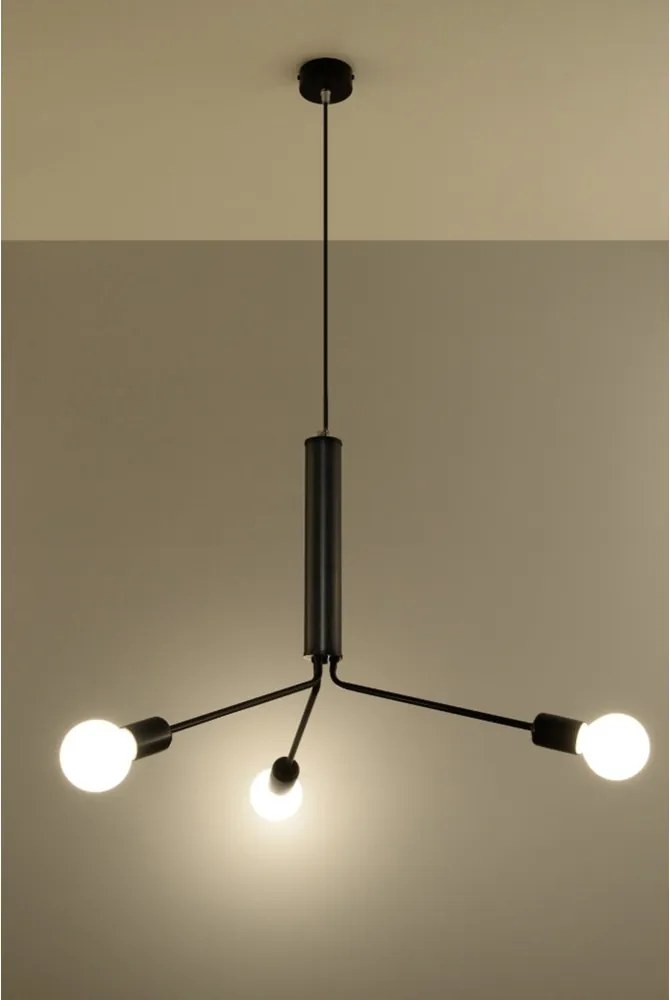 SOLLUX SL-0303 DUOMO Többágú Függesztett Lámpa Fekete E27 IP20