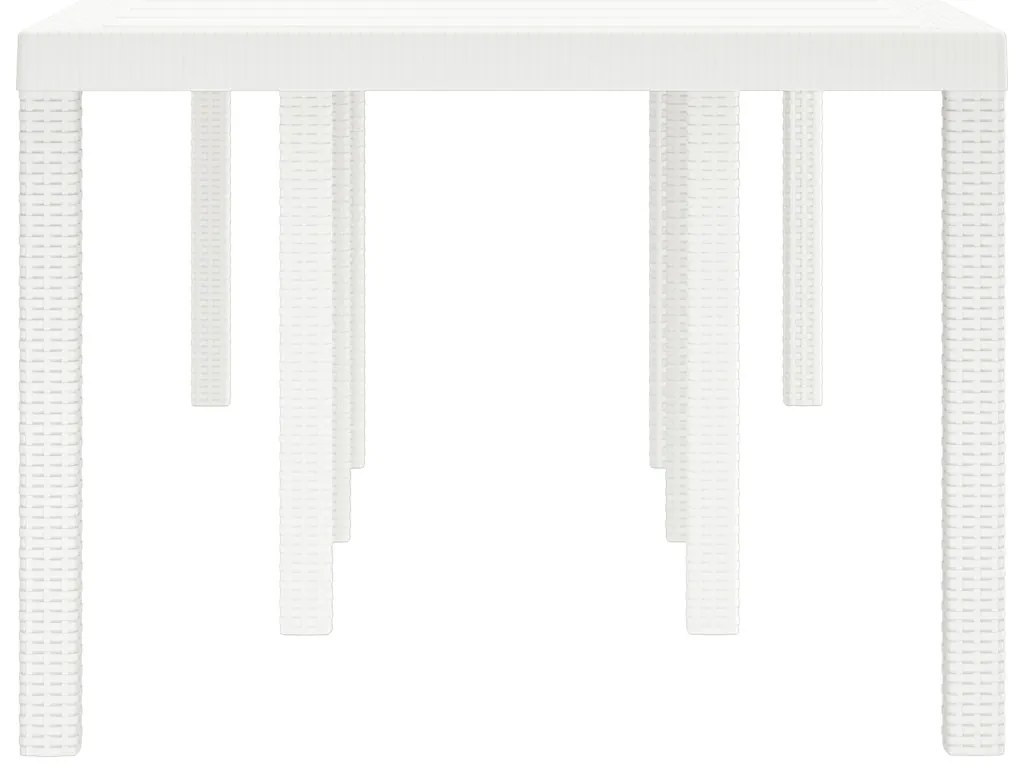 Kert Asztal Fehér 250x100x73 cm Poly Rattan, Kert Asztal Fehér 100x100x73 cm Poly Rattan, Kert Asztal Fehér 150x100x73 cm Poly Rattan