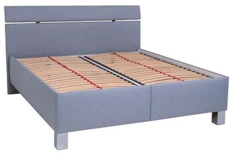 Kárpitozott ágy ALIS, tárolóval, matrac nélkül, 180x200 cm, világosszürke