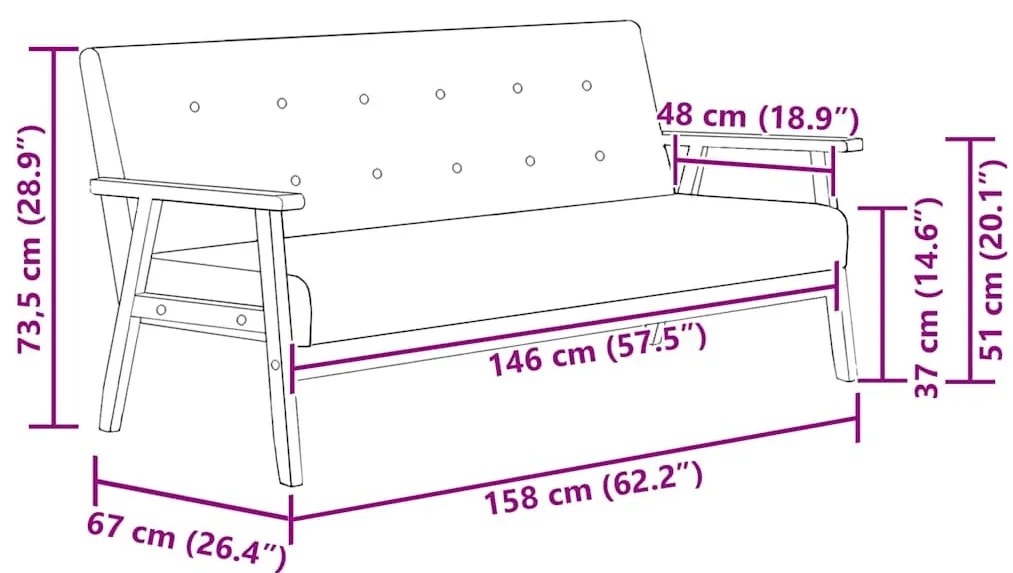 háromszemélyes fekete műbőr kanapé