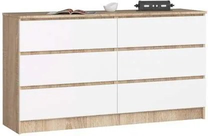 Komód P77_138 - sonoma-fehér