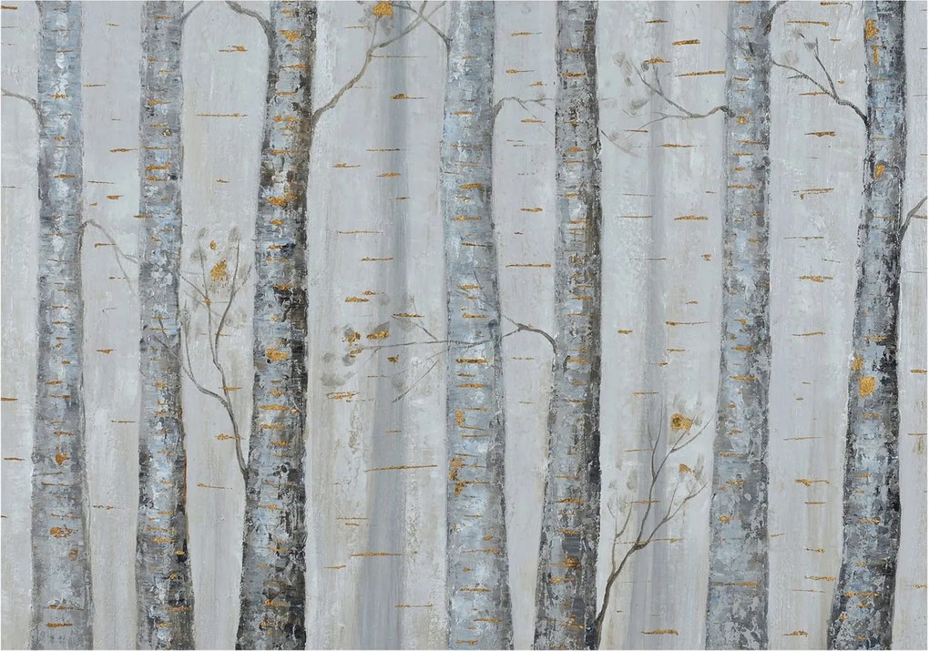 Dekoratív fotótapéta falra Könnyű összeszerelés Nyírfa 312x219 Ragasztó