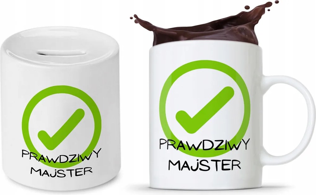 Építőkészlet Szakember Bögre Persely nyomott mintával, fényképpel