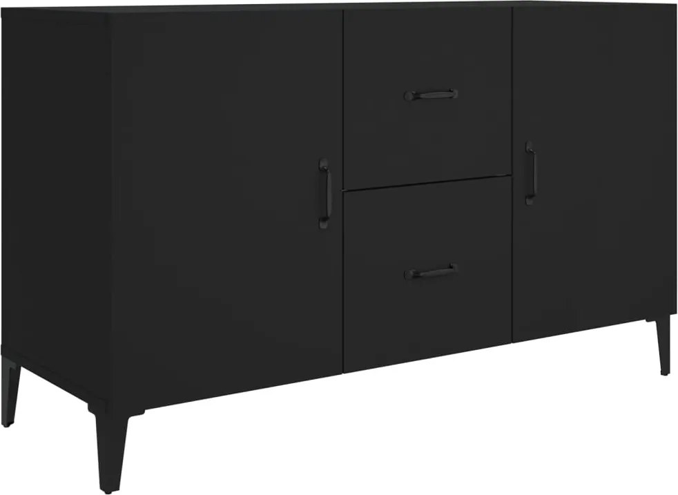 vidaXL fekete szerelt fa tálalószekrény 100 x 36 x 60 cm
