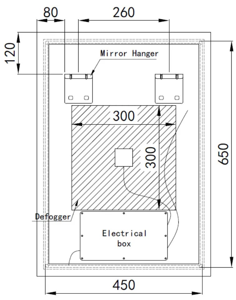 Álló fürdőszobai LED tükör 50x70cm | Páramentesítő funkció - Óra - Fényerő és színhőmérséklet szabályozás | Welland Luxury-Line G770