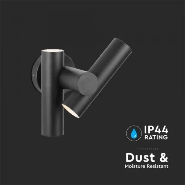 LED kültéri fali spotlámpa 2xLED/3W/230V 4000K IP44 fekete