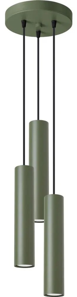 Sollux SL.1487 - Csillár zsinóron LAGOS 3xGU10/10W/230V zöld