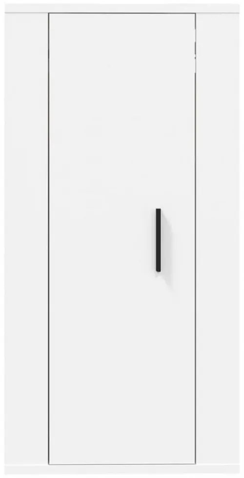 magasfényű fehér fali TV-szekrény 40x34,5x80 cm
