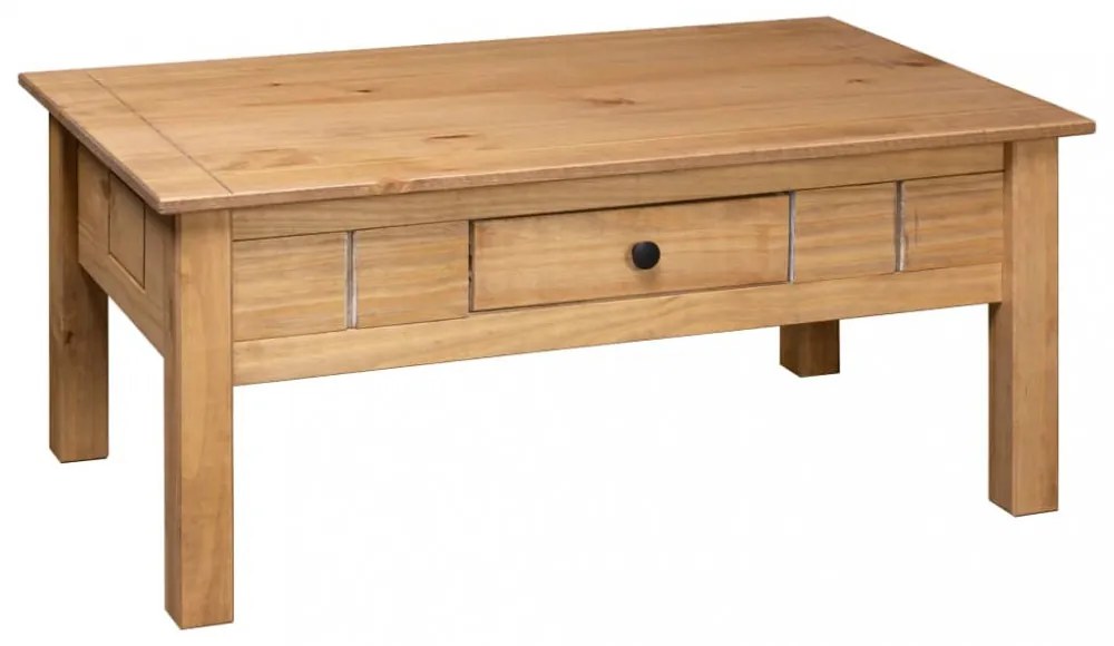 vidaXL panama stílusú tömör fenyőfa dohányzóasztal 100 x 60 x 43,5 cm