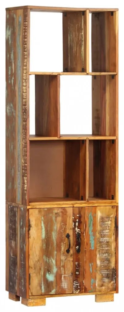 tömör újrahasznosított fa könyvespolc 60 x 35 x 180 cm