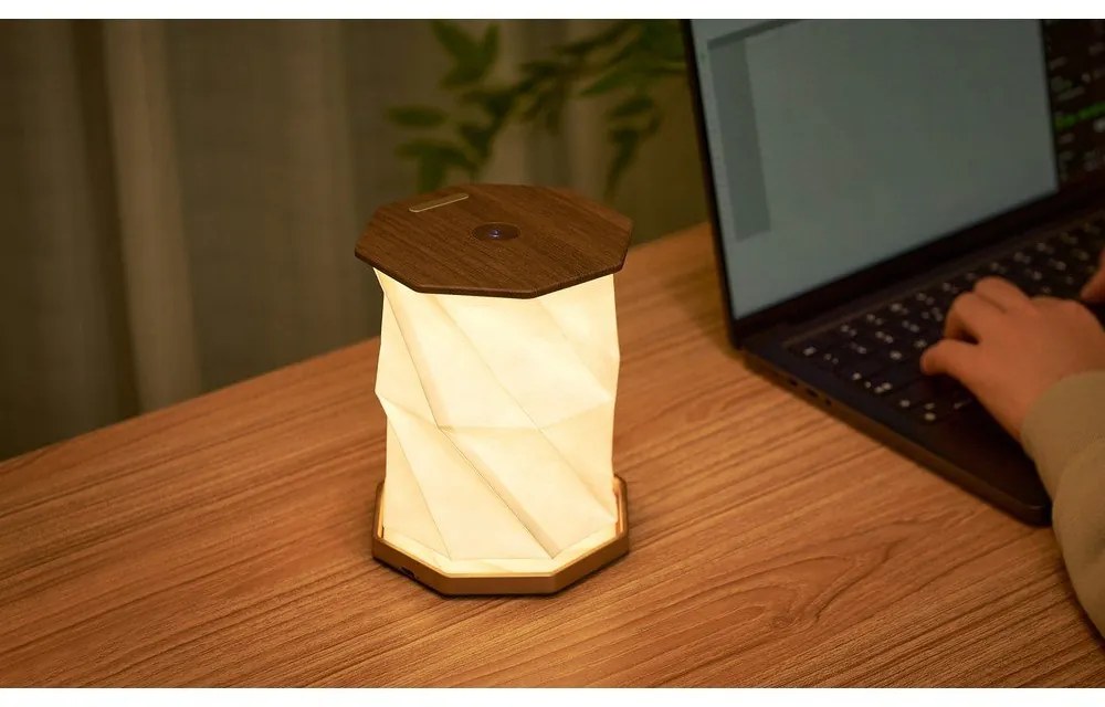 Barna USB fénydekoráció ø 12 cm Twist Hexagon – Gingko