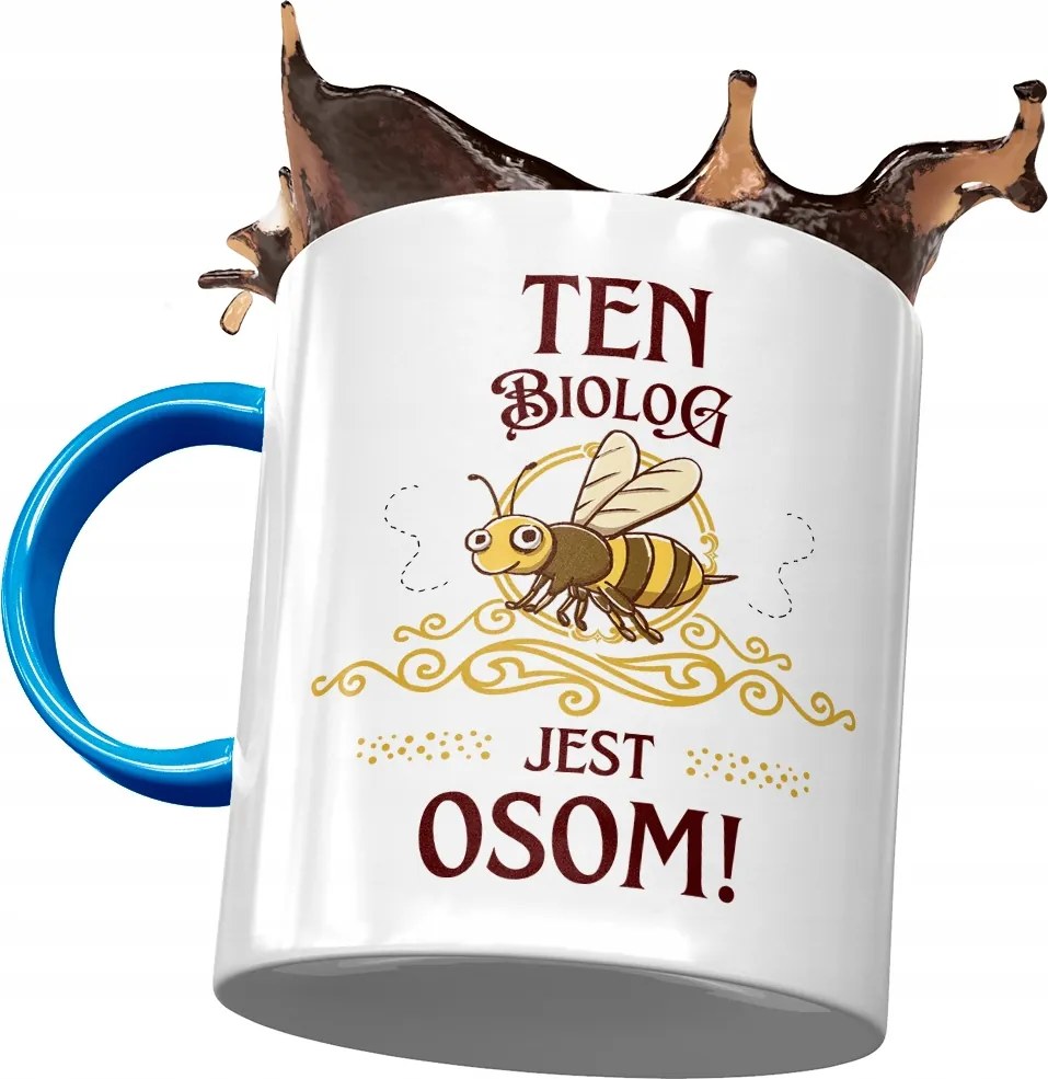 Kék Bögre Biológusnak Darázs Mintás Fotóval